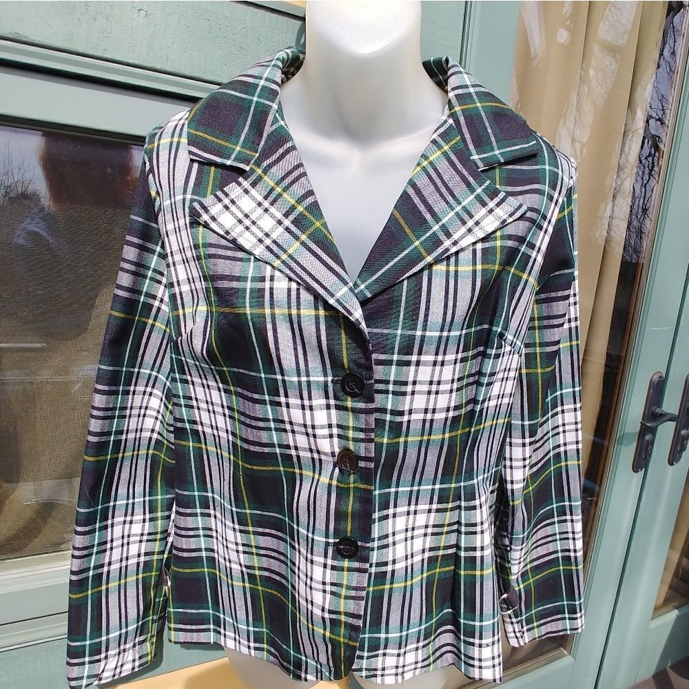 Paper Doll Productions Preppy Tartan Plaid Jacket